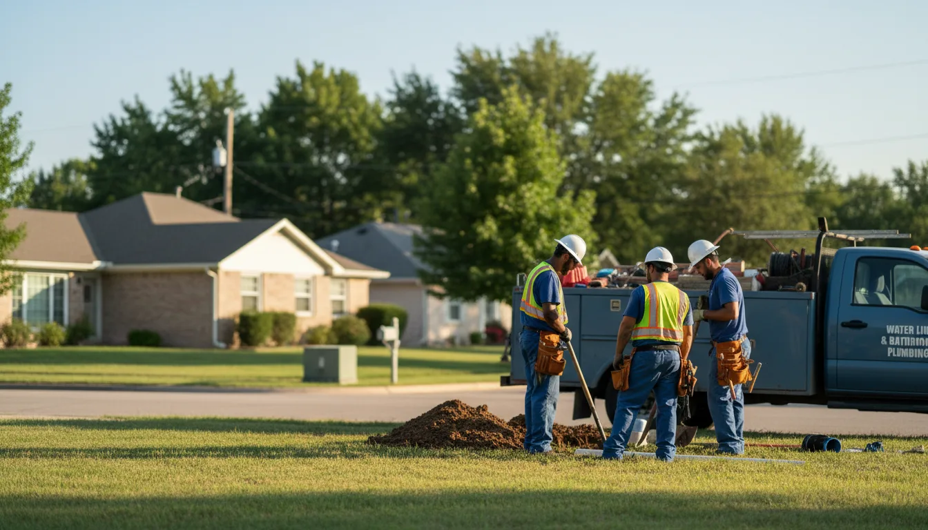 Residential water line and bathroom plumbing service in Mccutchenville, OH